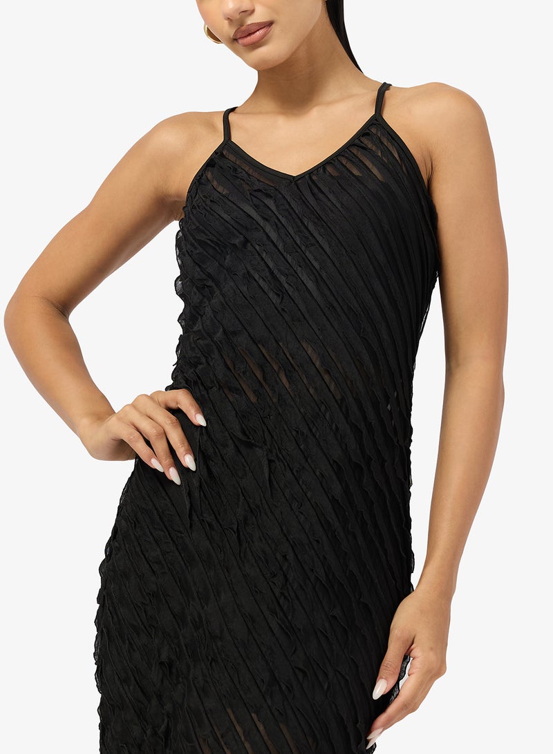 Ginger Strappy Baby Frill Slip Dress - Image 3